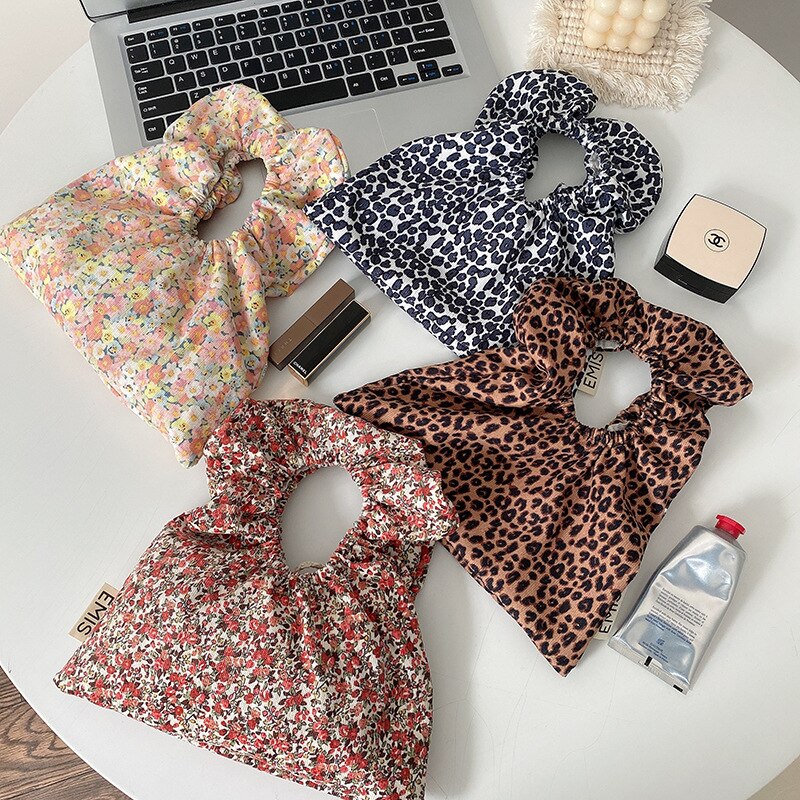 Lotus Leisure Hand Tas Luipaard Print Vrouwelijke Tas Japan En Korea Chic Canvas Tas Kleine Tas