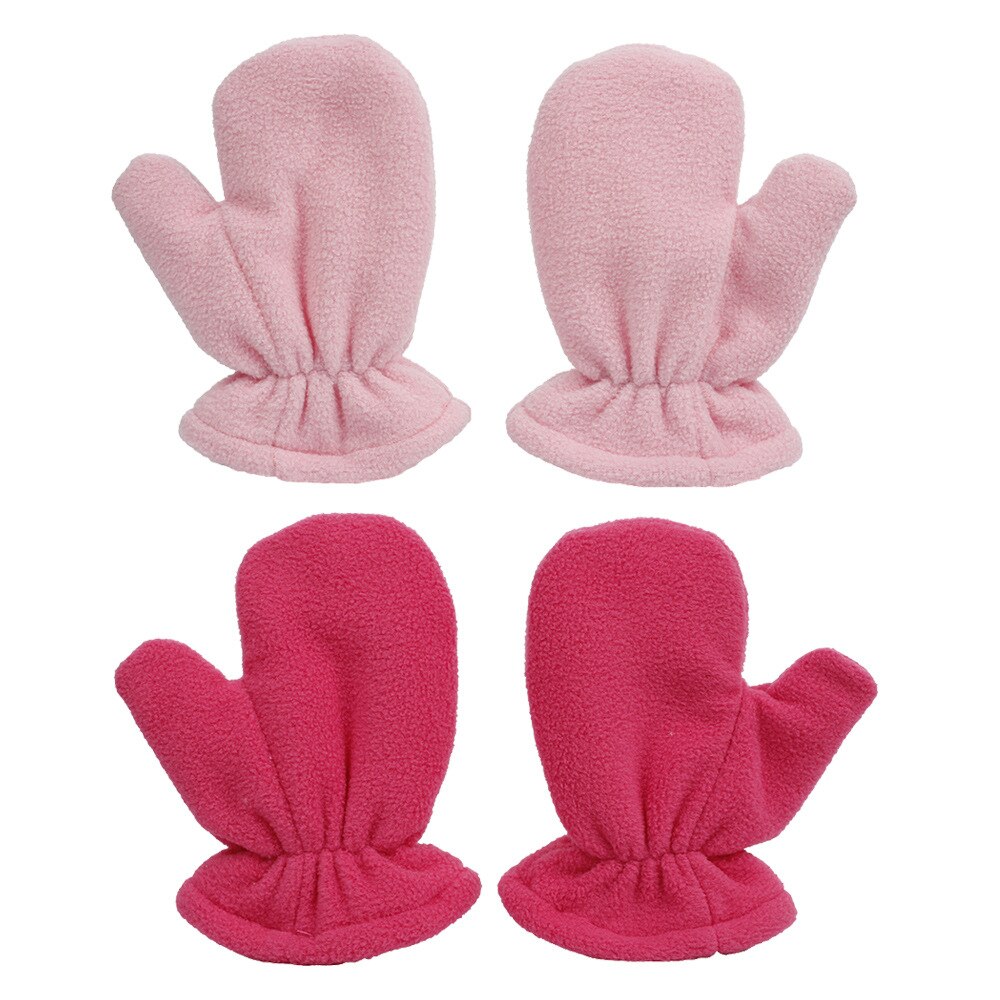 Guantes de lana Polar para niños Y niñas, de 3 a 10 colores, suaves Y gruesos, cálidos Y gruesos