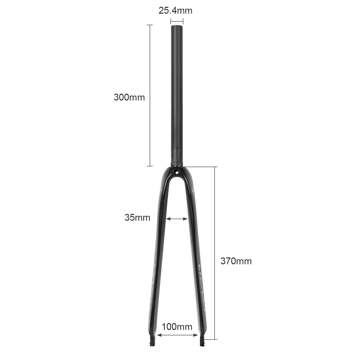 Lixada 25.4mm ultra-léger pleine Fiber de carbone route vélo fourche 700C cyclisme fixe engrenage vélo fourche Fixie vélo avant fourche