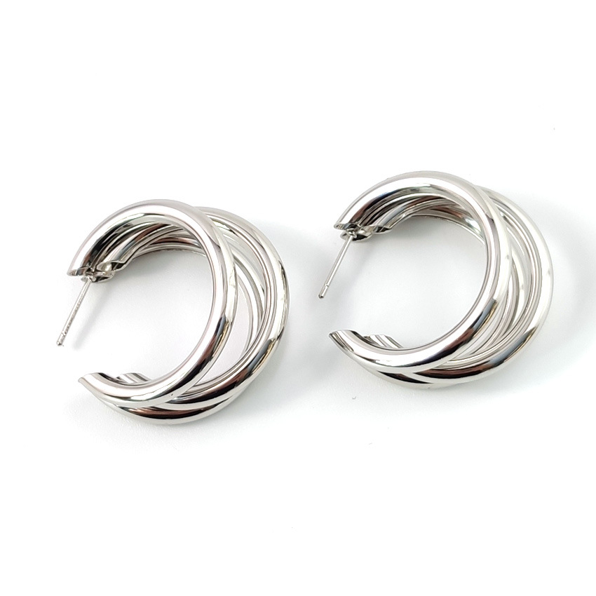 Minimalist Large Circle Geometric Round Big Hoop Earrings For Women Girl Wedding Party Jewelry: e220yin