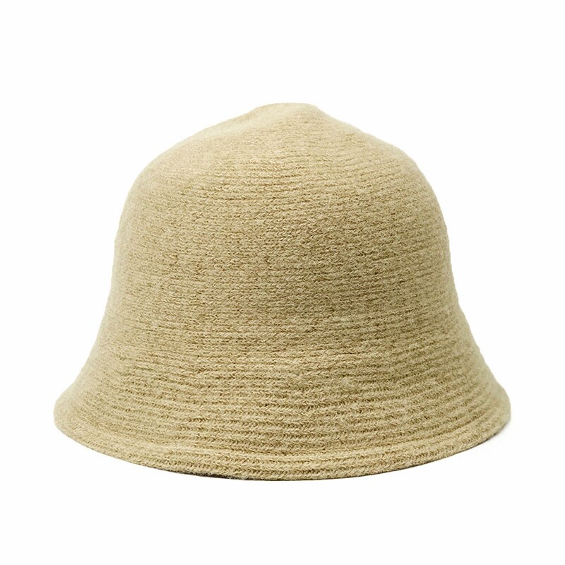 MAXSITI U sombrero de lana de colores sólidos, sombrero con forma de cubo para mujer, sombrero de pescador para otoño e invierno, gorro de lana tejido Vintage, gorro de lavabo, sombrero de pescador: Caqui