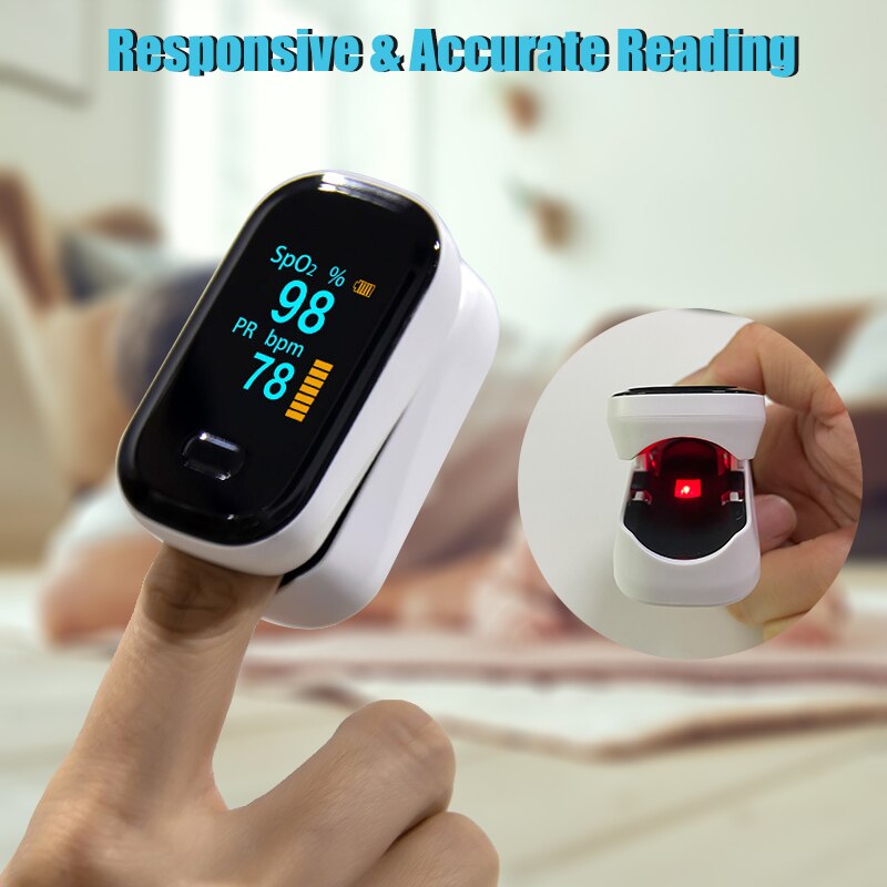 Spo 2 pr bærbart finger puls oximeter oled digital puls oxymeter oximetro de dedo blod iltmætning måler saturometro