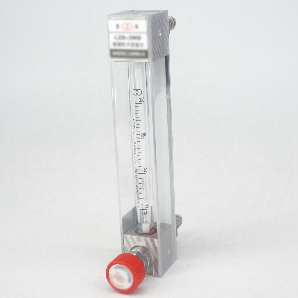 30-300ml/min Inner Port 3mm Panel Gas Air Flow Meter Rotameter With Control Valve