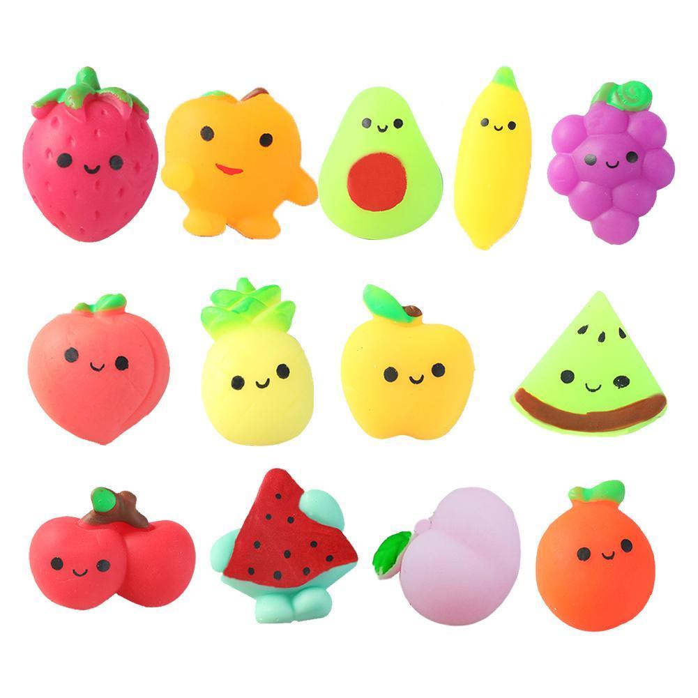 Soft Silicone Avocado Squishy Fruit Package Peach Watermelon Banana Cake Squishies Slow Rising Squeeze Toy Antistress Toys
