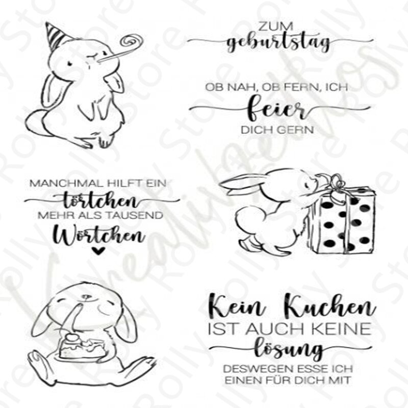 German Easter Bunny Clear Stamps For DIY Scrapbooking Crafts Stencils Maker Photo Album Template Handmade Decoration 2022: 2