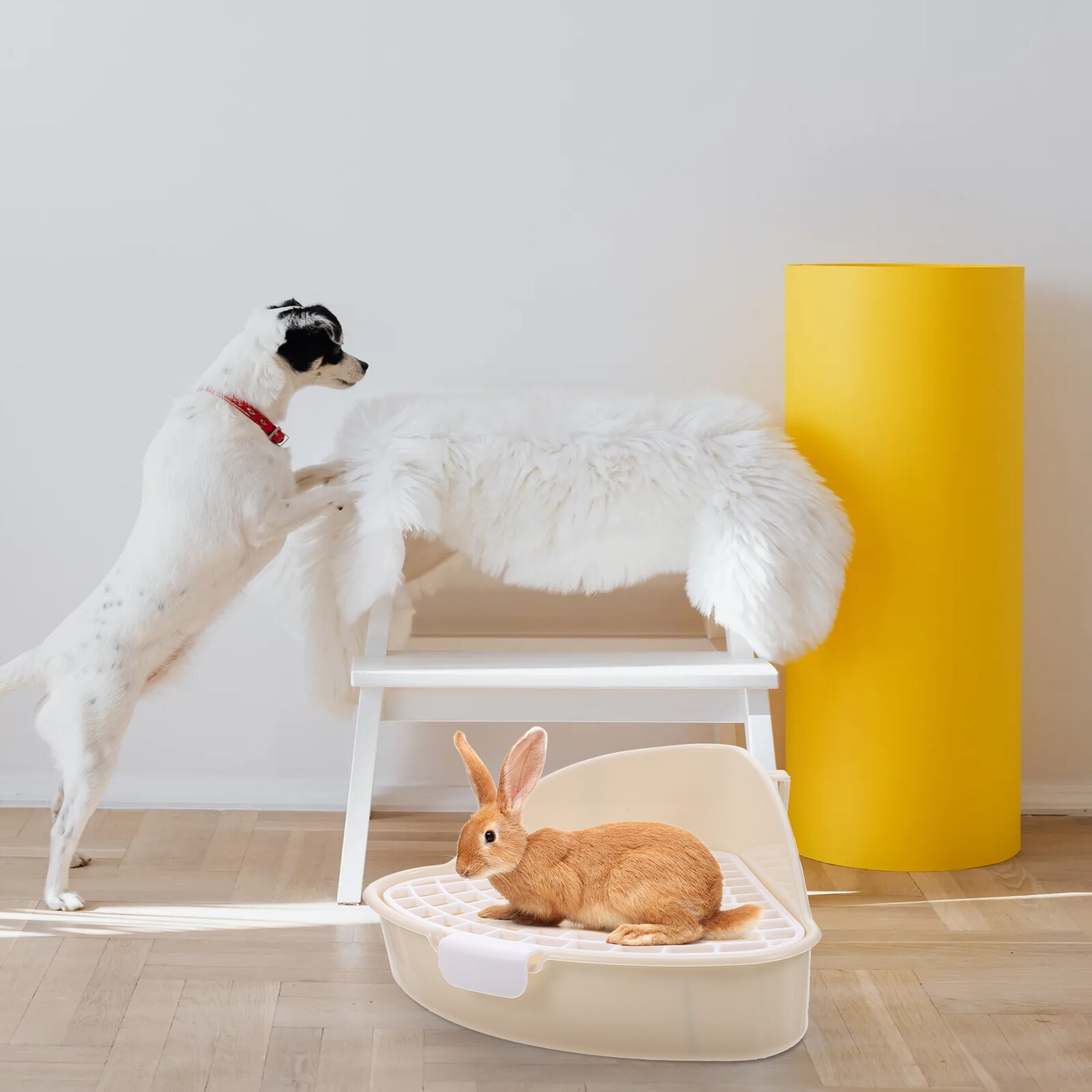 Small Animal Triangle Toilet Potty Trainer Pet Training Corner Litter Tray