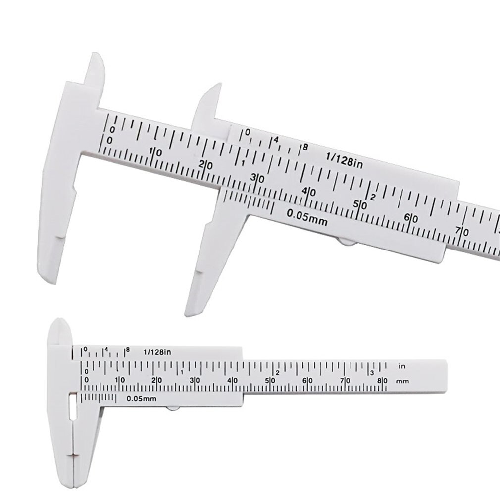 DIY 80mm Mini Plastic Sliding Double Scale Vernier Caliper Depth Diameter Measure Tool Measuring Ruler Micrometer: Default Title