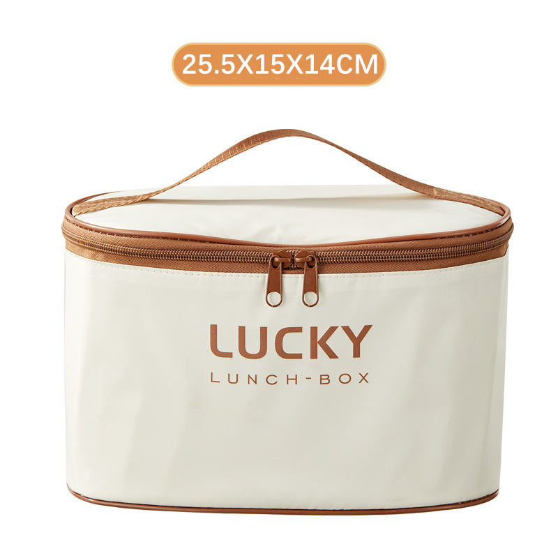 Round Portable Thermal Bag for Lunch Portable Ice Cooler Pack Insulation Picnic Food Storage Bags School Bento Dinner Container: Clear