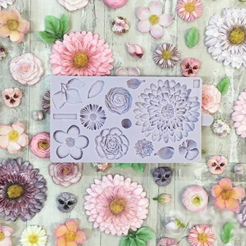 Smørkrem blomster form fondant kake dekorasjonsverktøy silikonformer til håndverk sjokoladebakeværktøy til kaker gumpaste fim