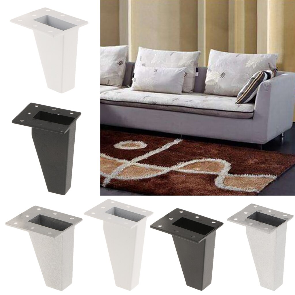 Tunga rostfria metallmöbler ben soffa soffa stol säng ottomansk skåp ben anti-fukt fötter sockel stativ säng stigare 8/10cm