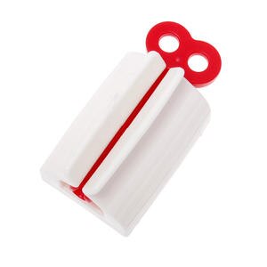 Multifunktionel tandpasta tube squeezer presse manuel presset tandpasta clip-on ansigtsrens squeezer badeværelsesudstyr: Rød