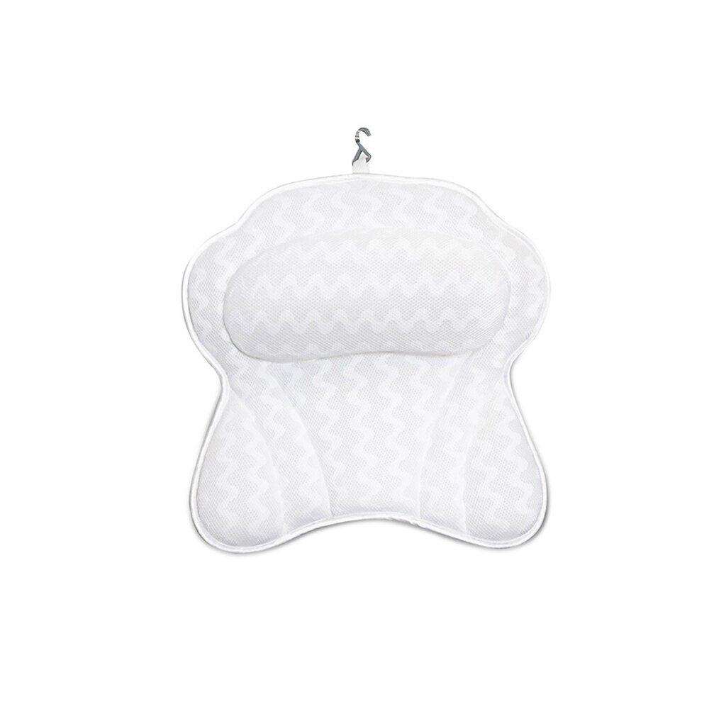 Luxury Home Bath Spa Pillow Deep Spongy Cushion Relaxing Massage Big Suction Cup Bathtub Neck Back Comfort Support Relaxing Tool