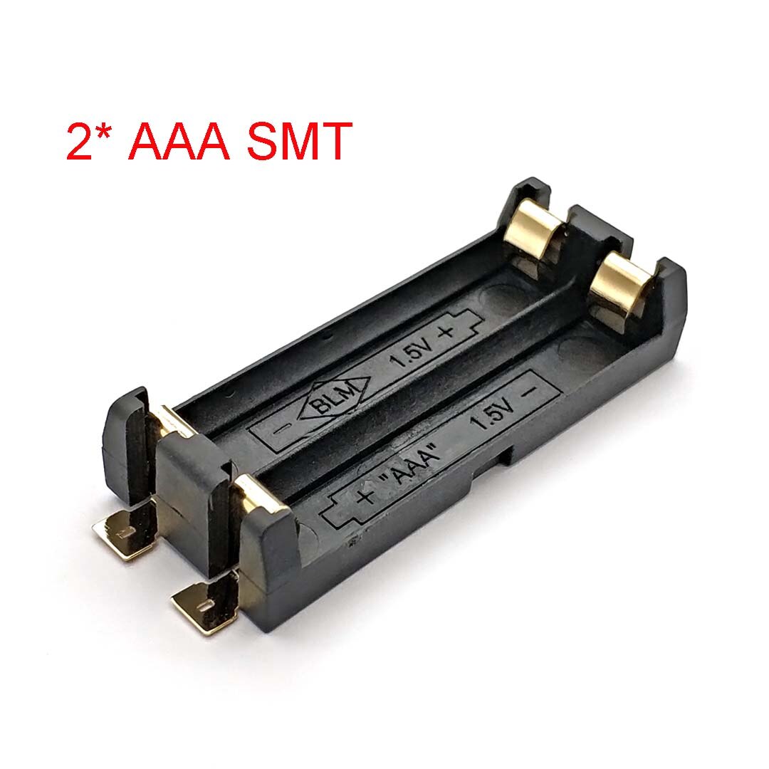 Di alta Qualità 1/2 fessura AAA Supporto Della Batteria SMD SMT Contenitore di Batteria con il Bronzo Spilli FAI DA TE Batteria Al Litio Primavera Scatola di: 2AAA