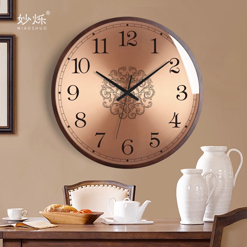 Große Wanduhr Holz Wohnzimmer Gold Uhren Zauberstab Wohnkultur Schlafzimmer Moderne Duvar Saati Luxus
