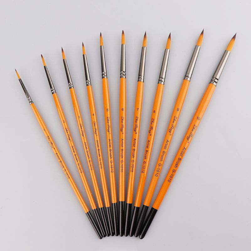 Fin håndmalet tynd pen kunst forsyninger tegnepunkt spids akvarel nylon pensel akryl olie maleri håndværk