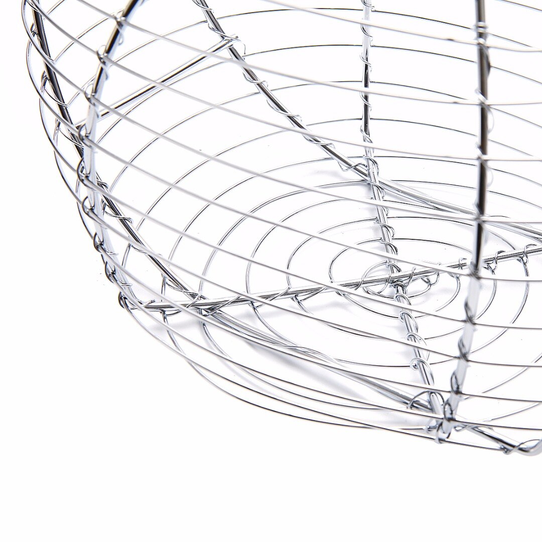 1PC Chicken Egg Holders Hen Shaped Chicken Egg Wire Chicken Storage Display Baskets Holders Rack Silver Kitchen Accessories