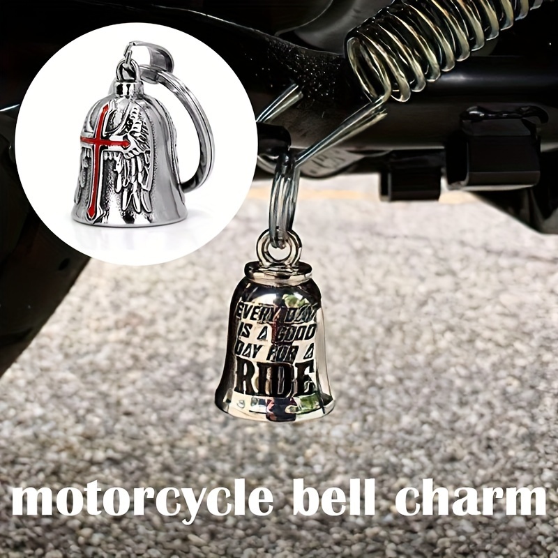 Cloche de moto ange gardien Ride, chaînes de cloche de cyclisme, accessoires cloches pour motos, amulette d'exorciste Punk Cross