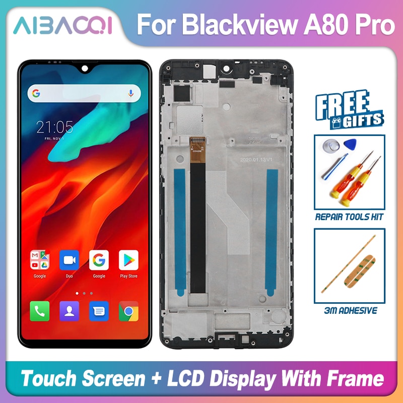 Touch Screen+LCD Display+Frame Replacement For Blackview A20 A20 Pro A60 A60 Pro A70 A80 A80 Pro A80 Plus Phone