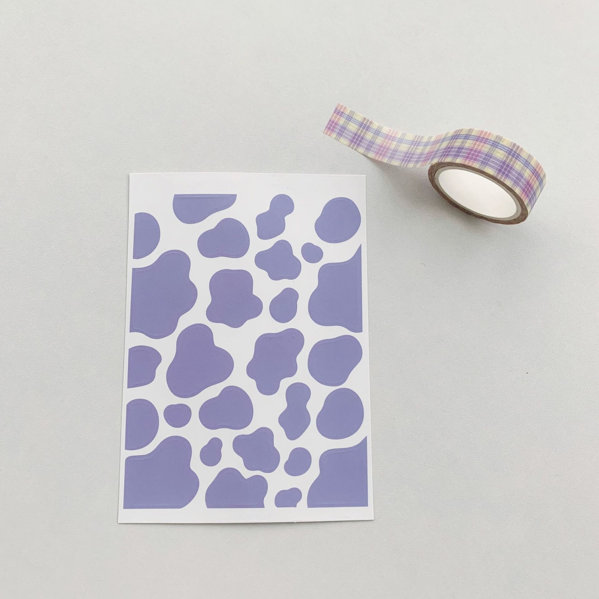 Cute Cow Pattern Waterproof Sticker DIY scrapbook diary happy plan sealing decoration sticker: E  1sheet 1bag