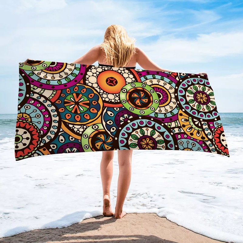 Sommar kvinnlig strandhandduk vuxen strandhandduk sport pool yoga handduk matta surfrock filt solskyddsfilt: 6