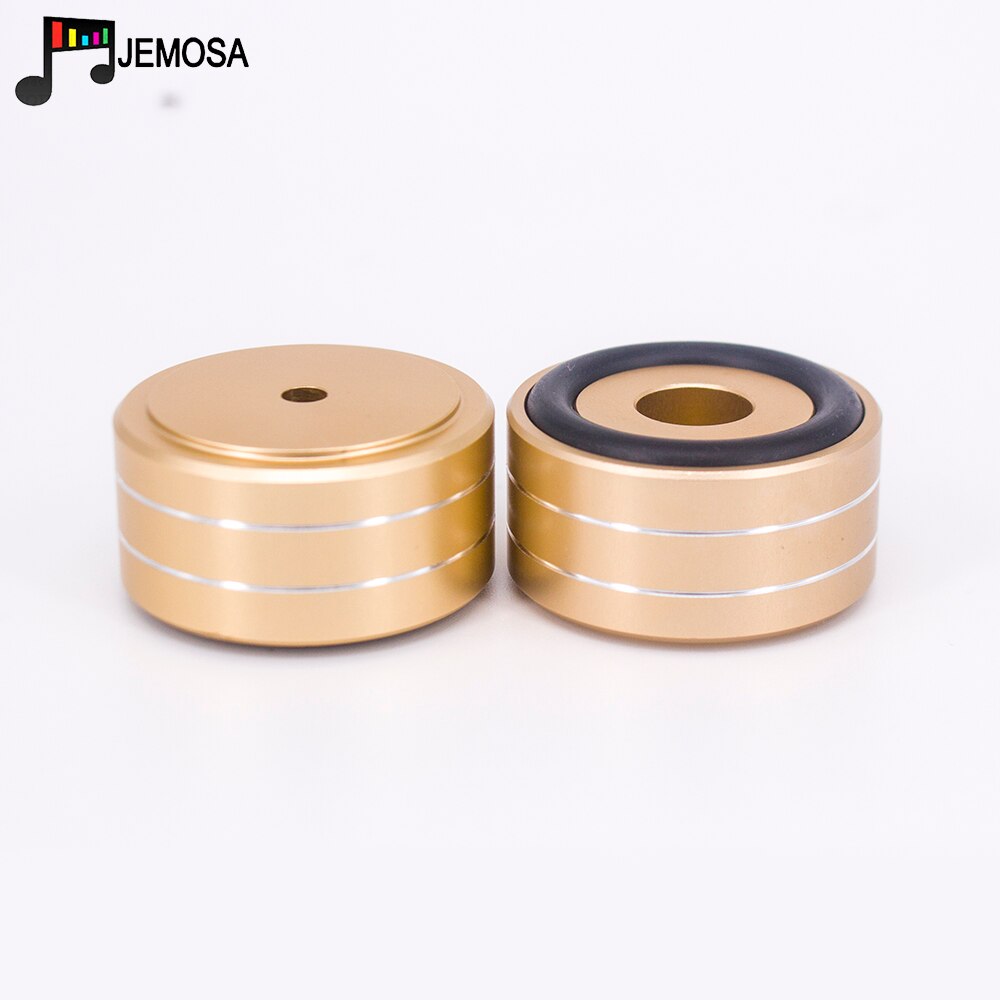4PCS 40*20mm Aluminum Amplifier Feet Shock Absorber Amplifier Rubber Feet HIFI Turntable Feet Audio Speaker Isolation Feet Pad: Gold 40X20 4PCS