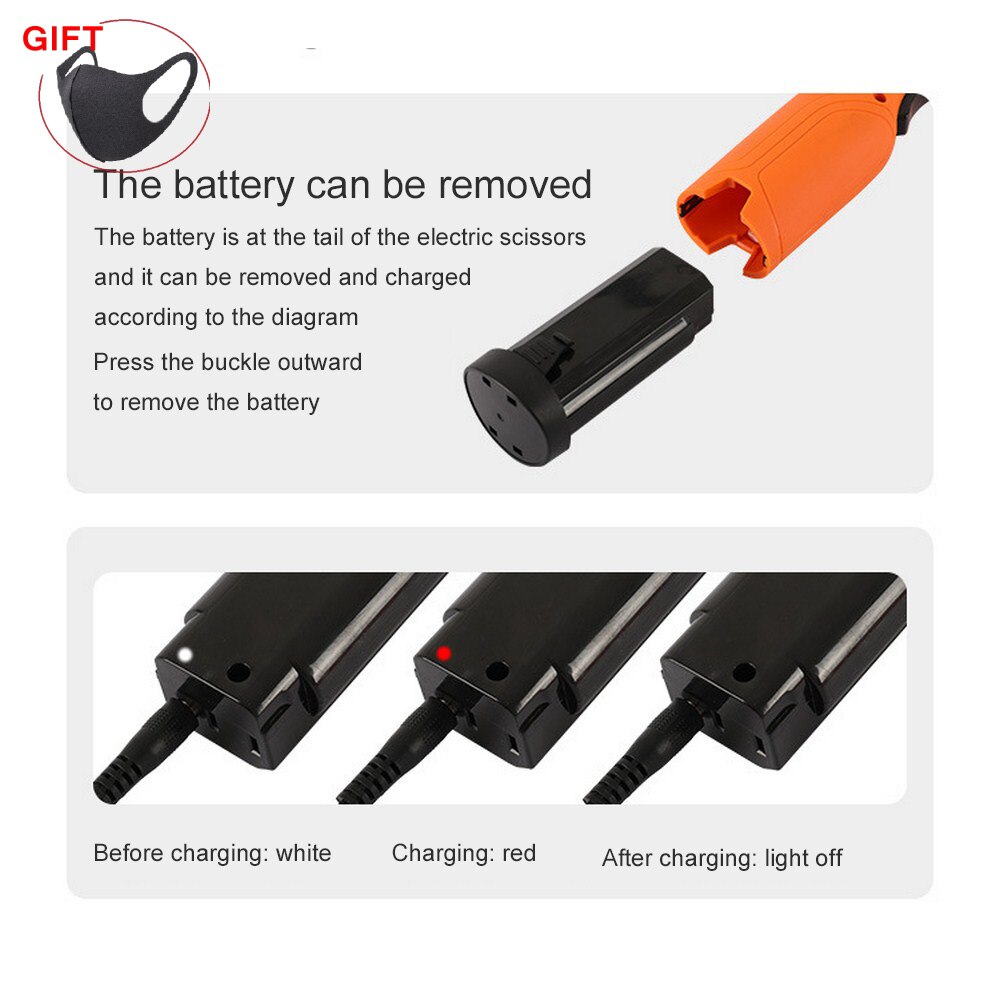 Electric Fabric Scissors USB Rechargeable 4V Cordless Leather Cloth Sewing Cutting Scissor Tool Crystal Cardboard Cutter Machine