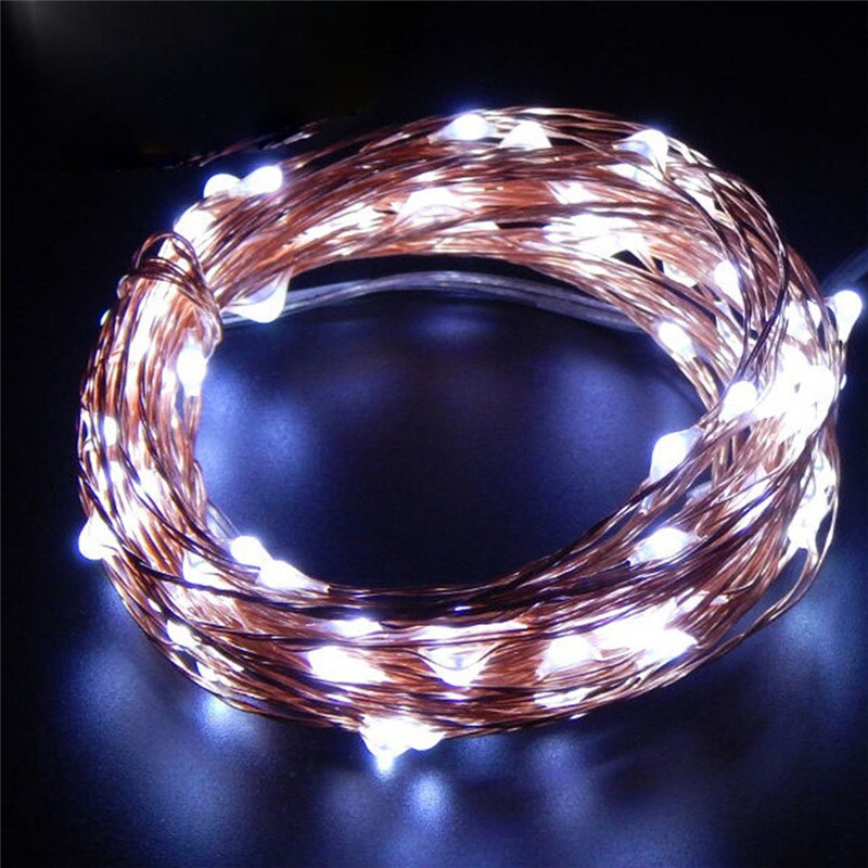 15 led 1.5m koppartråd fe kork flaska propp för glas hantverk led ljusslinga bröllop jul år dekoration: Vit