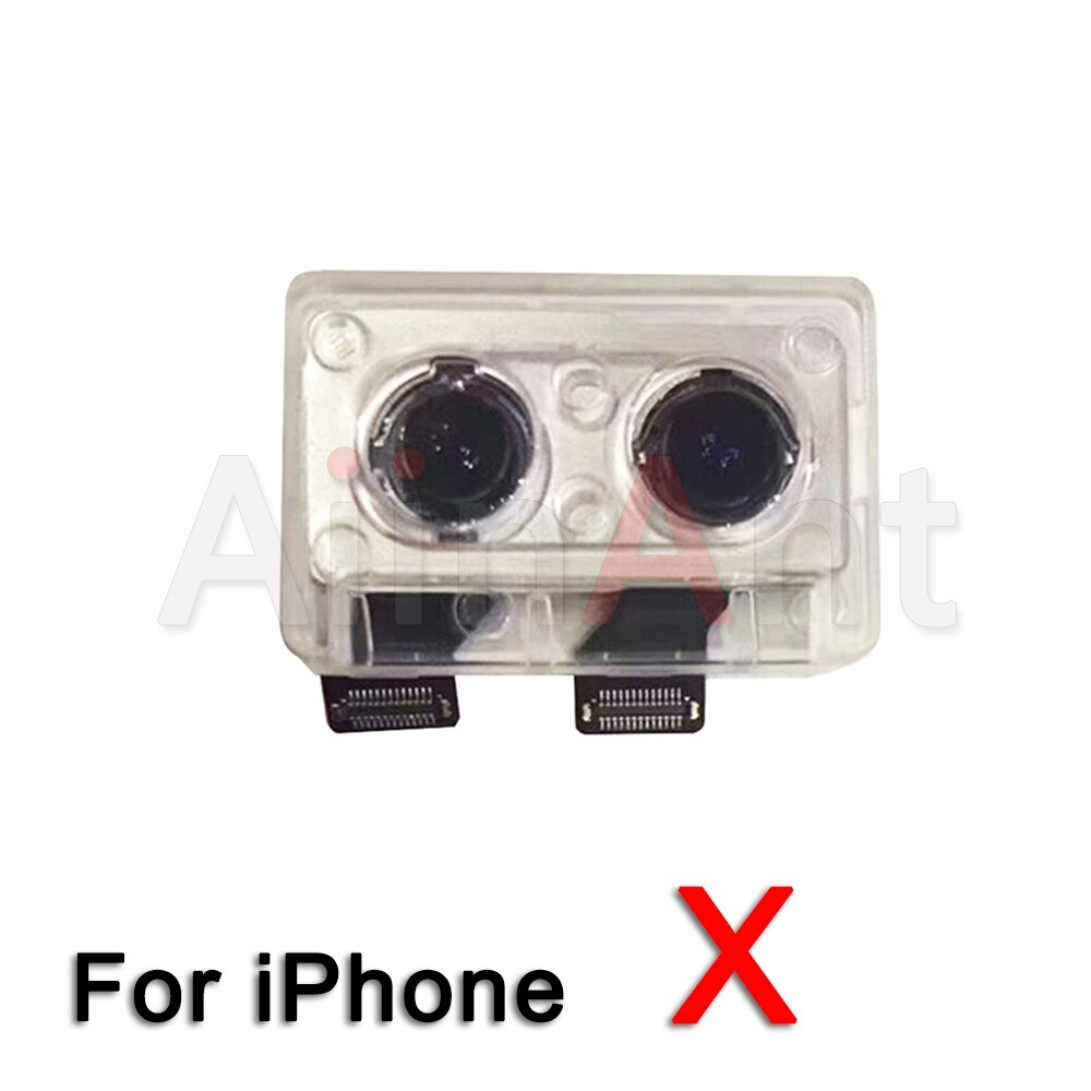 100% Original para iPhone 6 iPhone 6 6s 7 8 Plus cámara Real para iPhone X Xs X 11 Pro Max XR Cámara Flex Cable de teléfono de piezas de repuesto: For iPhone X