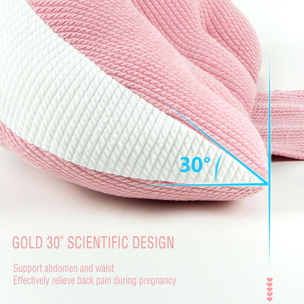 Oreiller de soutien latéral multifonction en forme de U pour grossesse, coussin de soutien pour le ventre et le dos