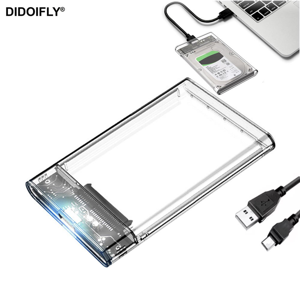 Usb 3.0/2.0 2.5Inch Hdd Ssd Case Sata Externe Behuizing Opslag Harde Schijf Mobiele Harddisk Box Otg ondersteuning 8Tb Draagbare