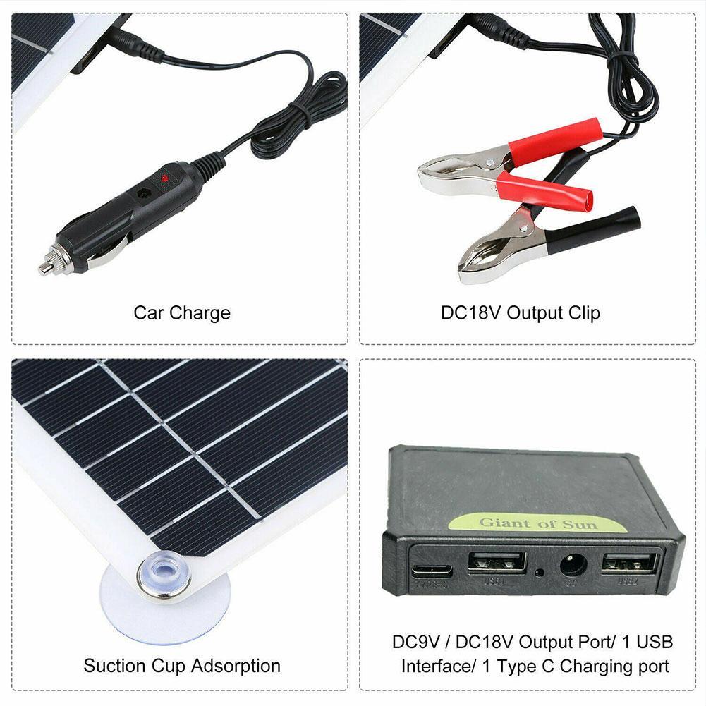 200 W Solar Panel Kit 12 V Battery Charger with 100 A Controller Caravan Boat