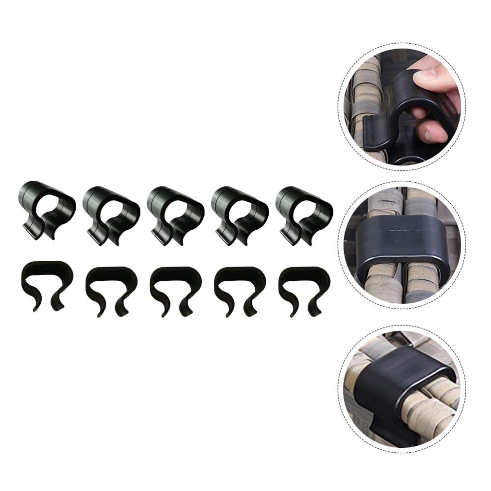 10pcs Outdoor Patio Wicker Furniture Alignment Clips Rattan Chair Fastener Clips: Default Title
