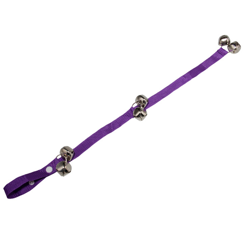 Dog Doorbells Premium Thick Durable Adjustable Strap Door Bell for Door Potty Training LC: Purple