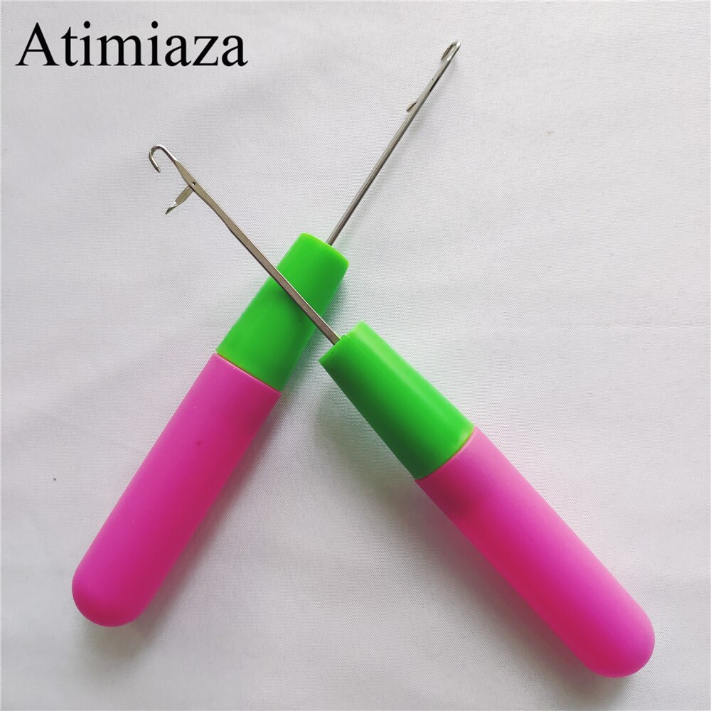 Plastic Knitting and Crochet Needles for Jumbo Braiding Twist Hair 15Cm/6Inch Pulling Needle Plastic Wig Needle Crochet Hook