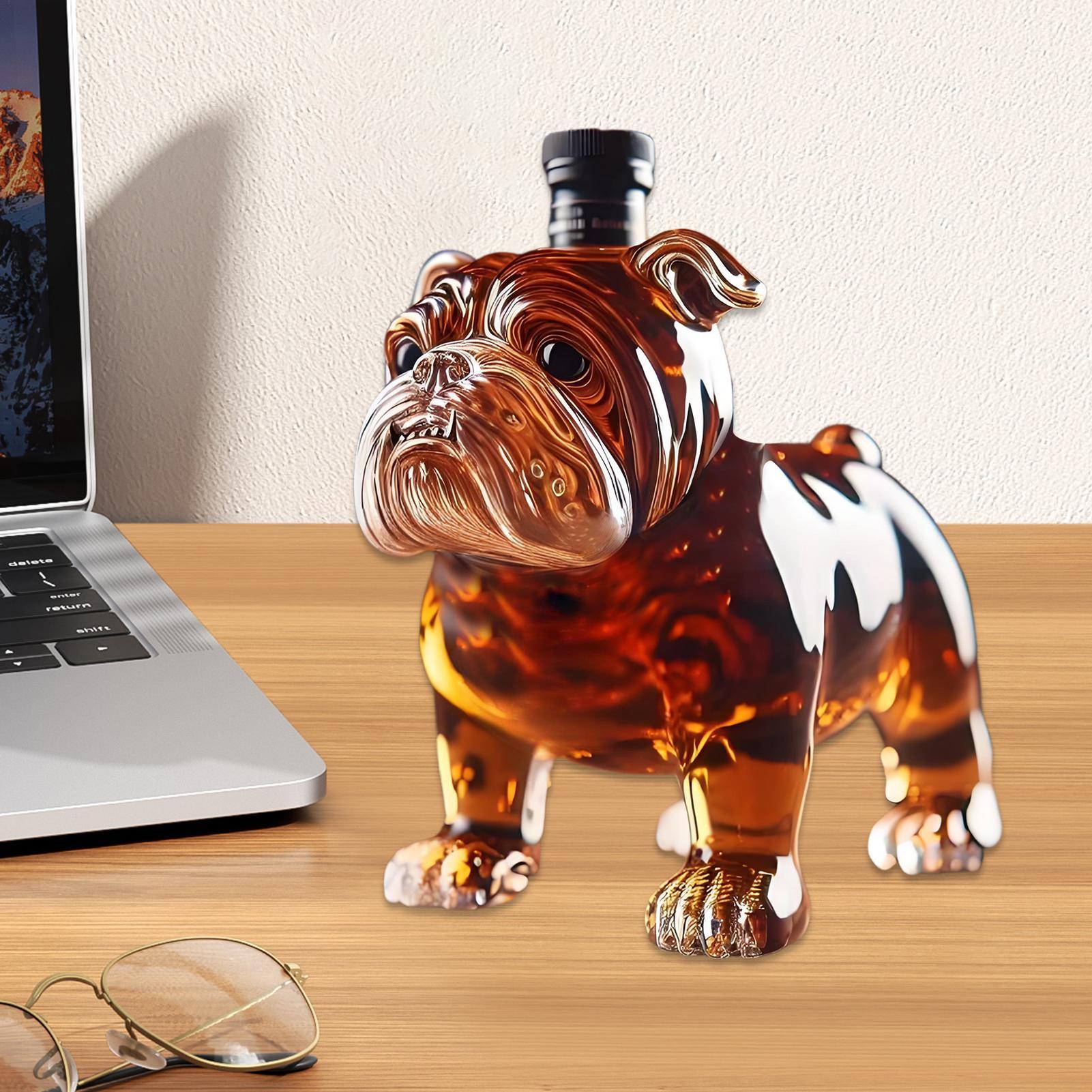 Whiskey Bottle Dog Decanter Bulldog Whiskey Bottle Funny Animal Bulldog Whiskey Glass Decanter For Bar Office Home Pub