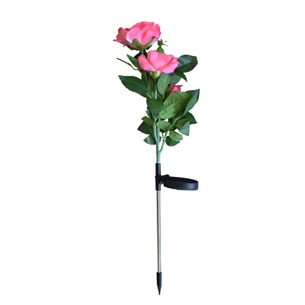 Solenergi roser blomster lys havelandskab lampe udendørs gård led lys smukke romantiske afslappet fest haveindretning 3: 2