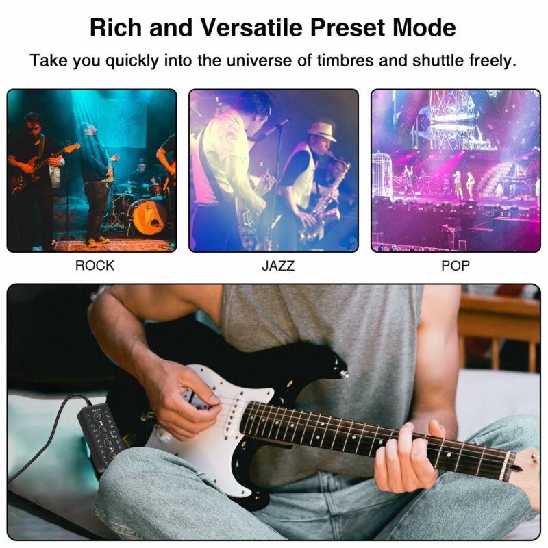 Lekato Gitarren-Steckerverstärker, Gitarrenverstärker, E-Gitarre, Effektpedal, Kopfhörer, Mini-Verstärker, Lautsprecher, Combo-Stecker, Verstärker, Pa-1