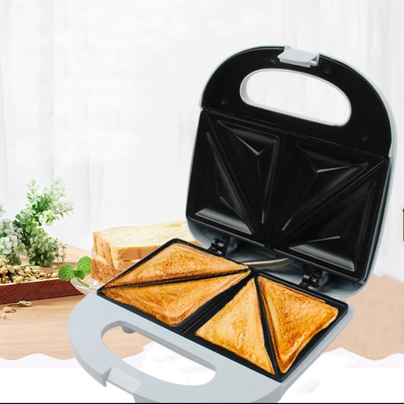 Electric Eu Plug Egg Sandwich Maker Mini Grilling Panini Baking Plates Toaster Multifunction Non-Stick Breakfast Machine