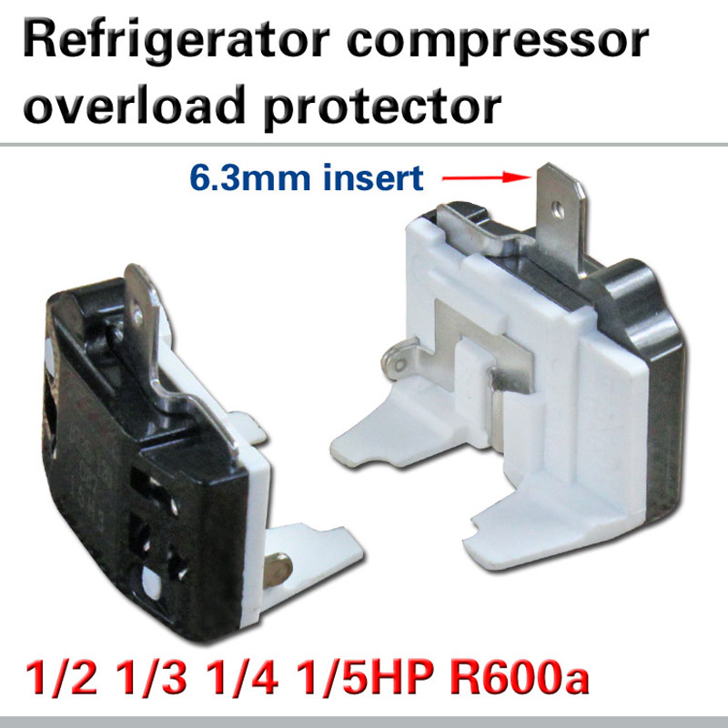 1/3HP Freezer Overload Protector Refrigerator Overheating Overload Protection Overcurrent Protector Compressor Accessory