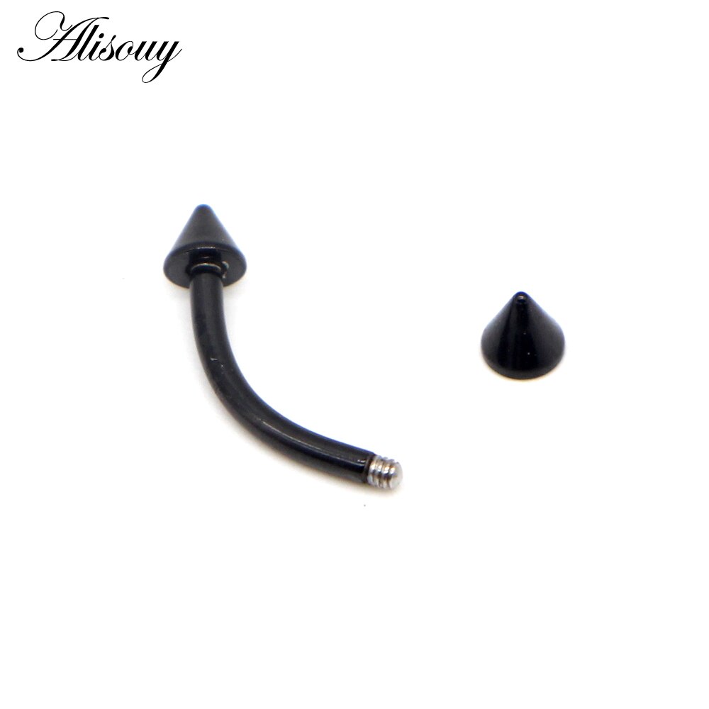 Alisouy 1pcs 16G Titanium Anodized Stainless Steel Body Jewelry Helix Piercing Ear Eyebrow Jewelry Nose Lip Captive Rings