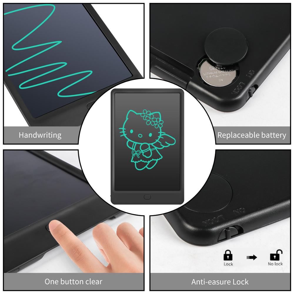 10" LCD Digital Writing Tablet With Lock Key Electronics Graphics Tablet Drawing Board Ultra Thin Portable Handwriting Pad