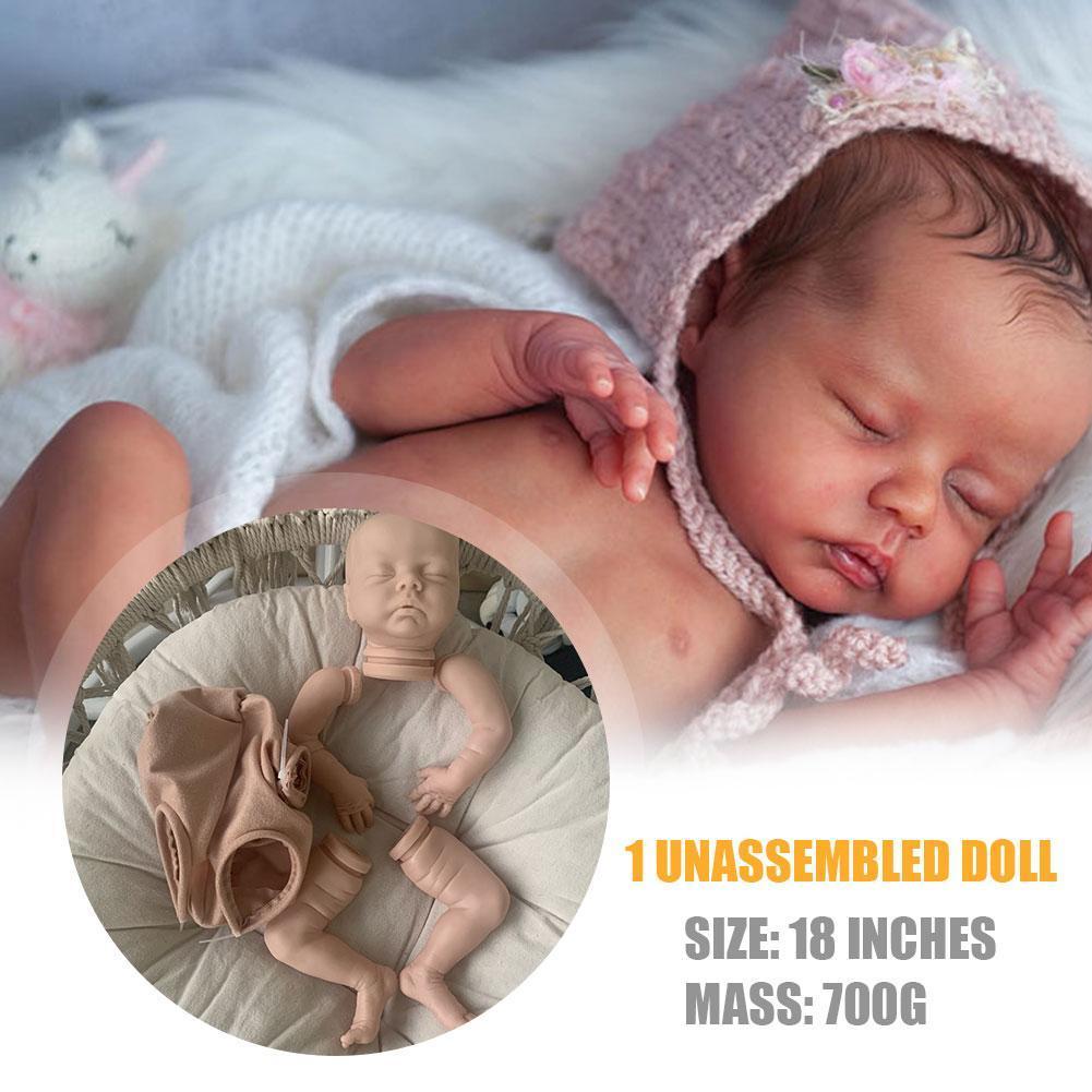 18inch Reborn Doll Kit Delilah Lifeike Fresh Color Soft Doll Parts DIY Z2L7