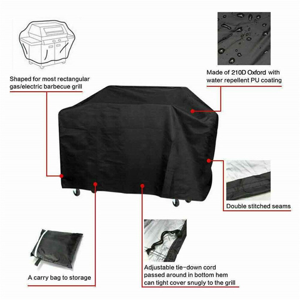 Copertura per Barbecue polvere esterna impermeabile we-ber copertura per griglia resistente copertura per Barbecue esterna protettiva per pioggia utile griglia per Barbecue