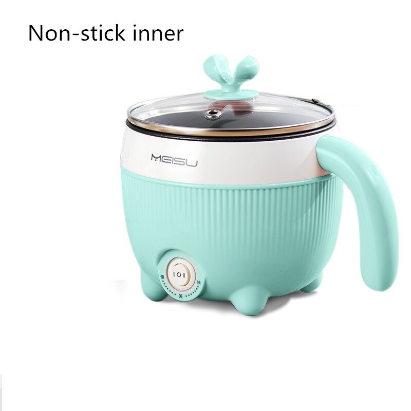 220V Multifunctionele Elektrische Kookpot Huishoudelijke Mini Koken Machine Non-stick/Rvs Inner Beschikbaar Multi Fornuis: Geel / VS