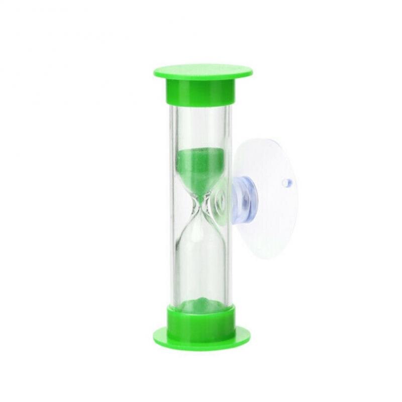 1Pc Hourglass Children Kids Toothbrush Timer 2/3 Minute Smile Sandglass Tooth Brushing Hourglass Shower Sand Time Clock: green / 2 min