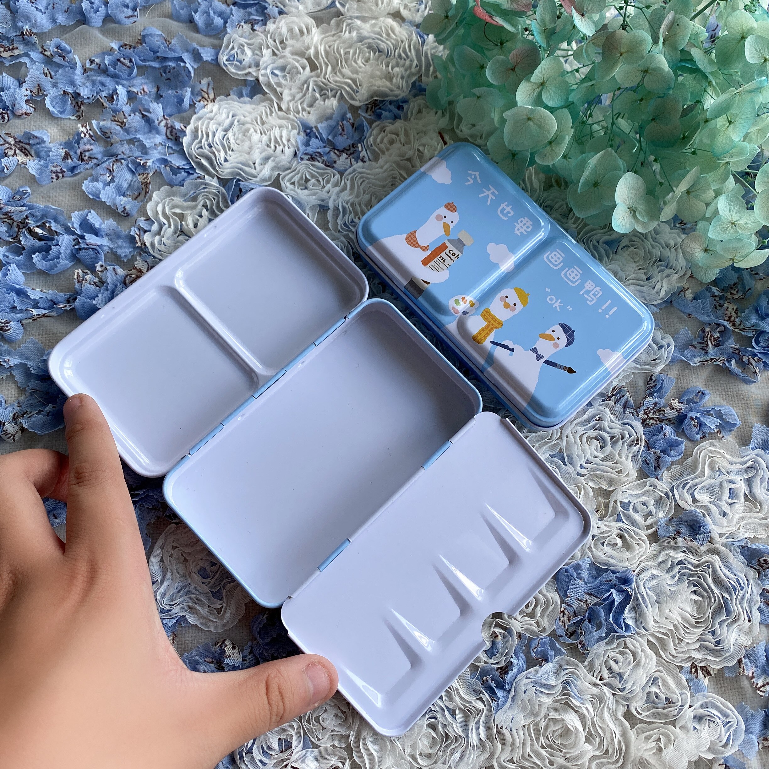 Aquarel Verf Doos 12/24 Kleur Sub-Verpakking Lege Doos Platte Bodem Acryl Verf Doos Schilderij Draagbare Doos: 1