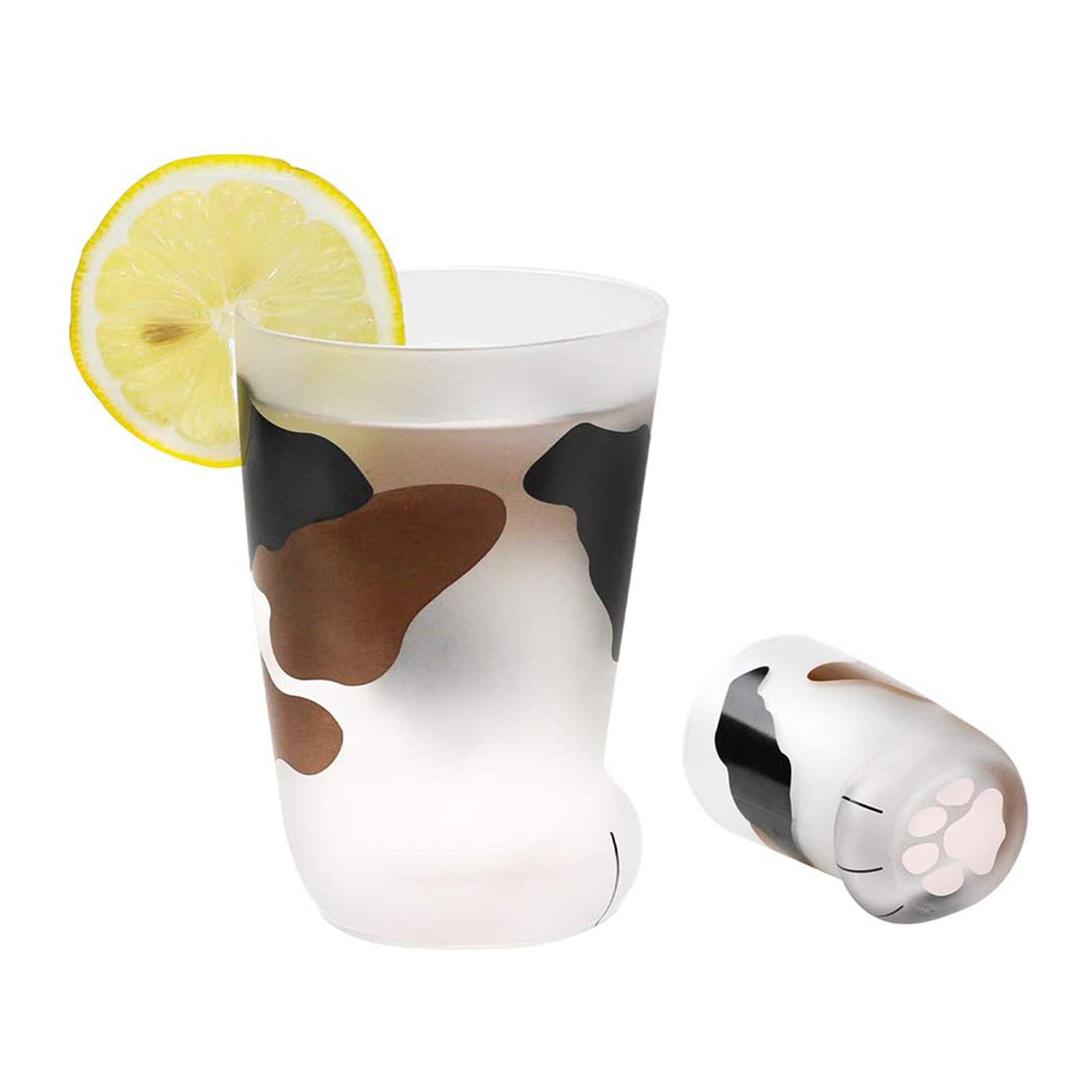 Kreative Kaffee Tassen Katze Fußabdruck Desigh gefrostet Kristall Glas Tasse Katze Klaue Tasse Für Männer Frauen freundlicher Hause Getränk Tassen