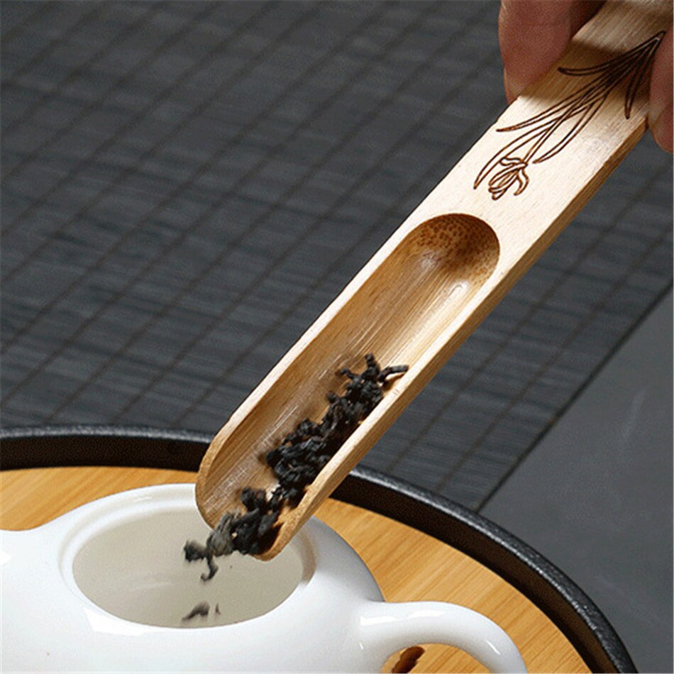 VOGVIGO Tea Spoon Wooden Exquisite Tea Scoops Teaspoon Teaware Accessories Tea Shovel for Home Teahouse Office