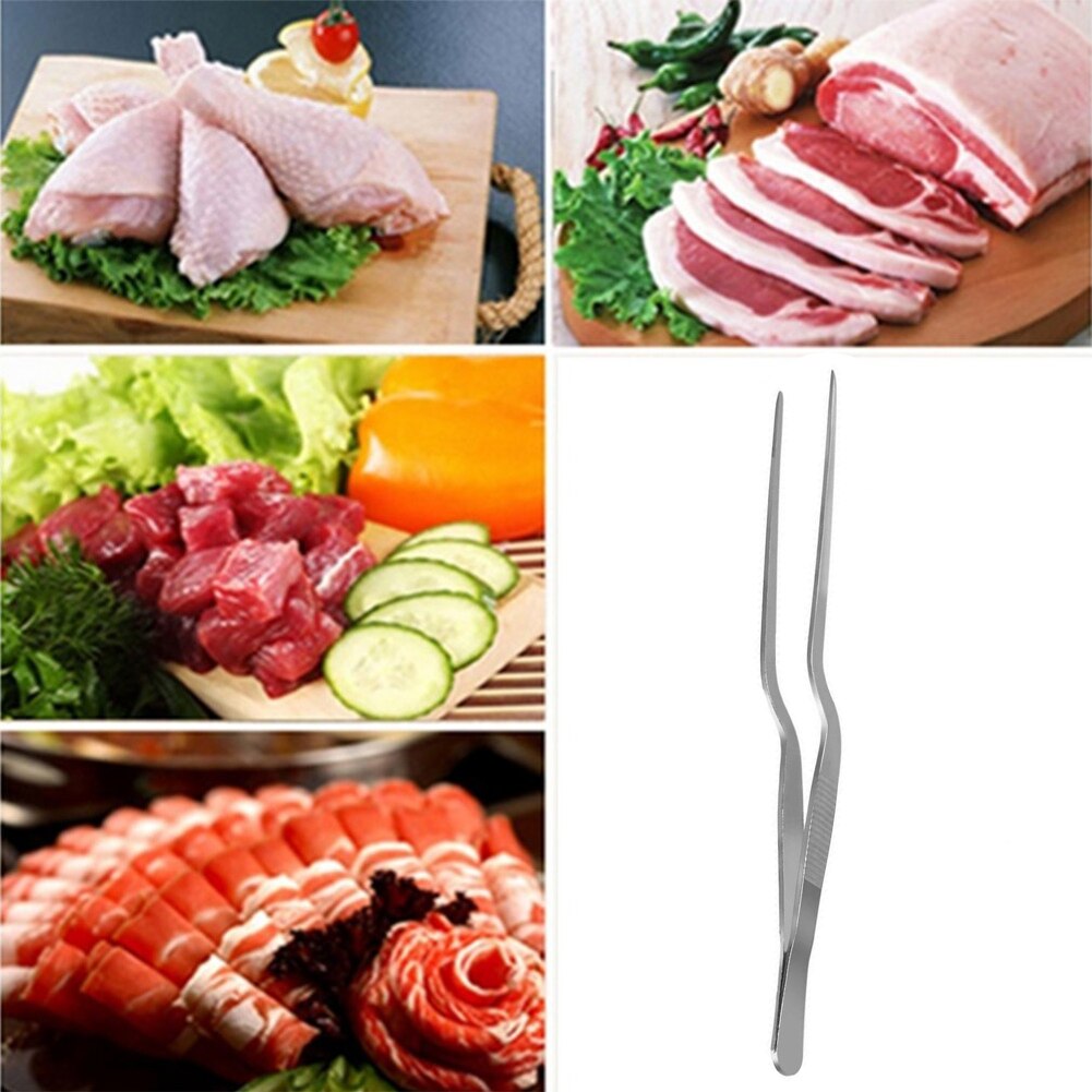 Plating Rvs Bbq Clip Draagbare Barbecue Tang Accessoires Kleine Bolle Koken Voedsel Tweezer Thuis Chef Keuken Tool