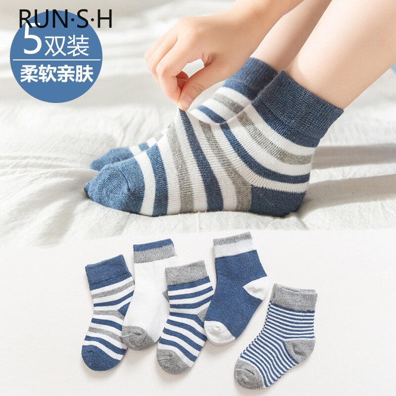 5 Pcs Kids Mickey Sokken Baby Cartoon Katoenen Sokken Kinderen Stripes Korte Mooie Sok 0-10Y Jongens meisjes Sokken